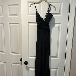 Elegant Black Strappy Dress